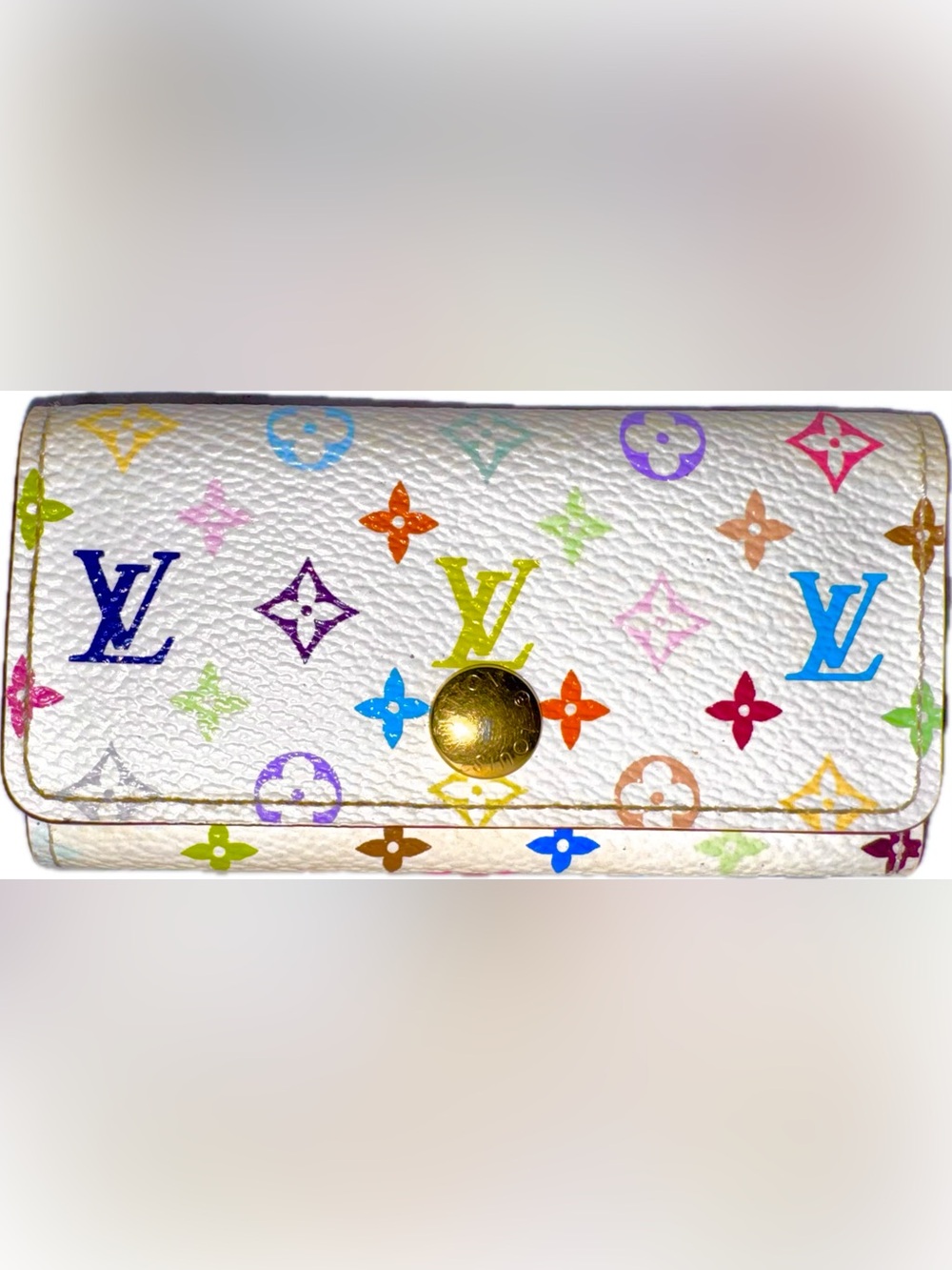 Louis Vuitton Takashi Murakami Multicolored key case Monogram Y2K - GUC